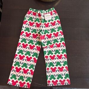 Disney Kids Pajama Bottoms - Red and Green Mickey Pattern